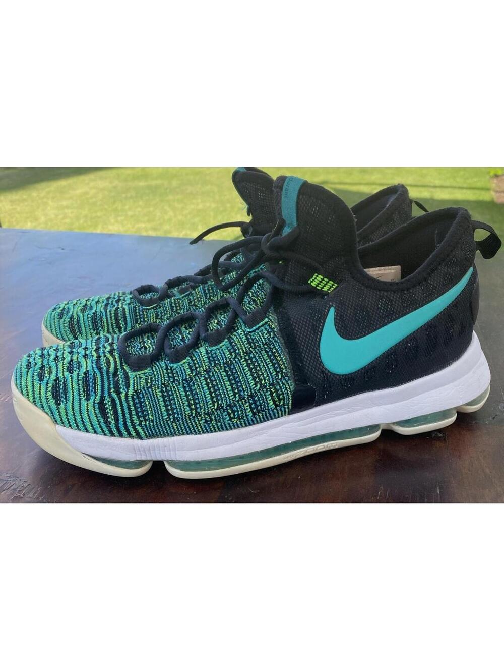 Nike Zoom KD 9 Birds of Paradise Men 10 Shoe Green Basketball 843392-300 Sneaker